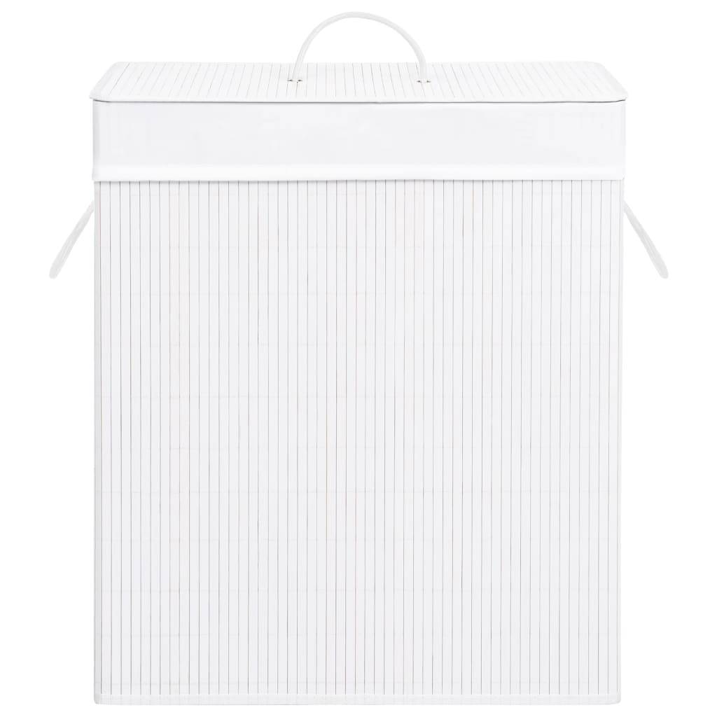 Bambus-Wäschekorb Weiß 100 L-3