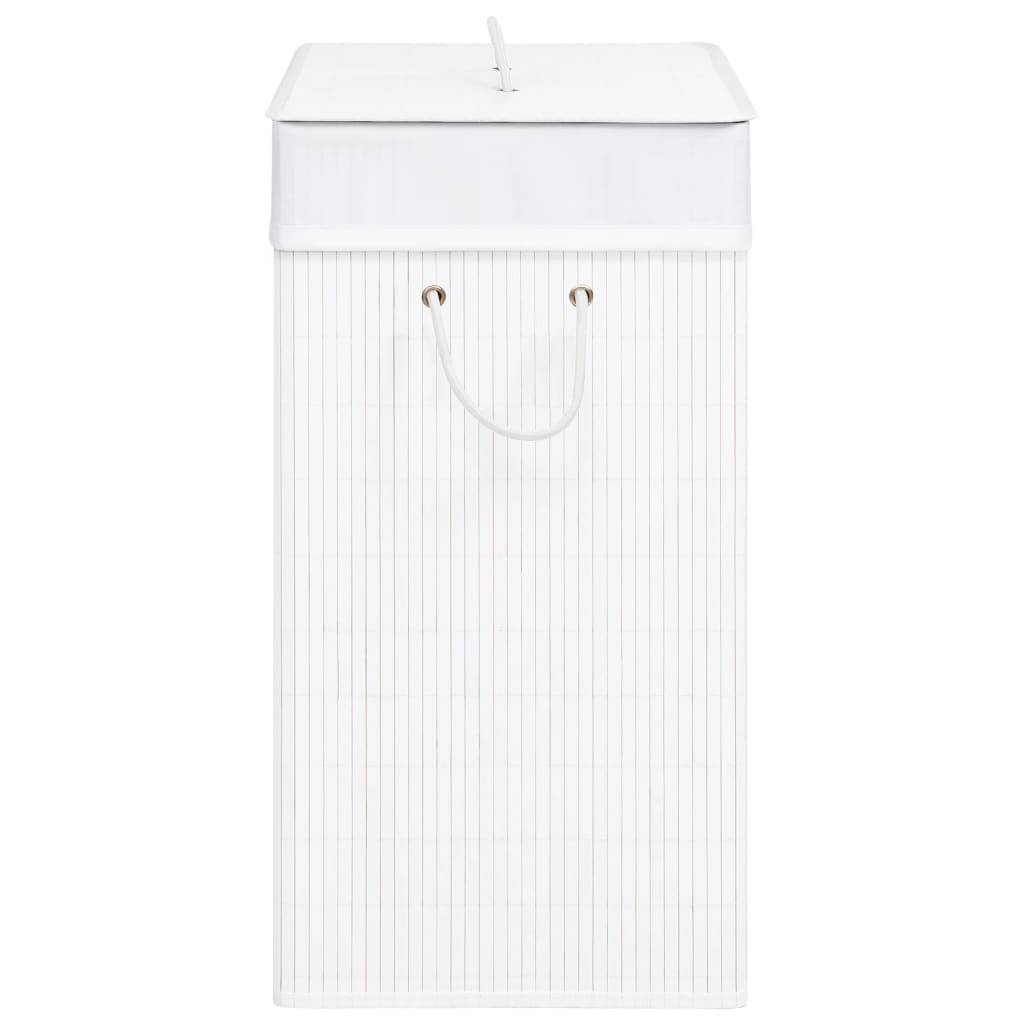 Bambus-Wäschekorb Weiß 100 L-4