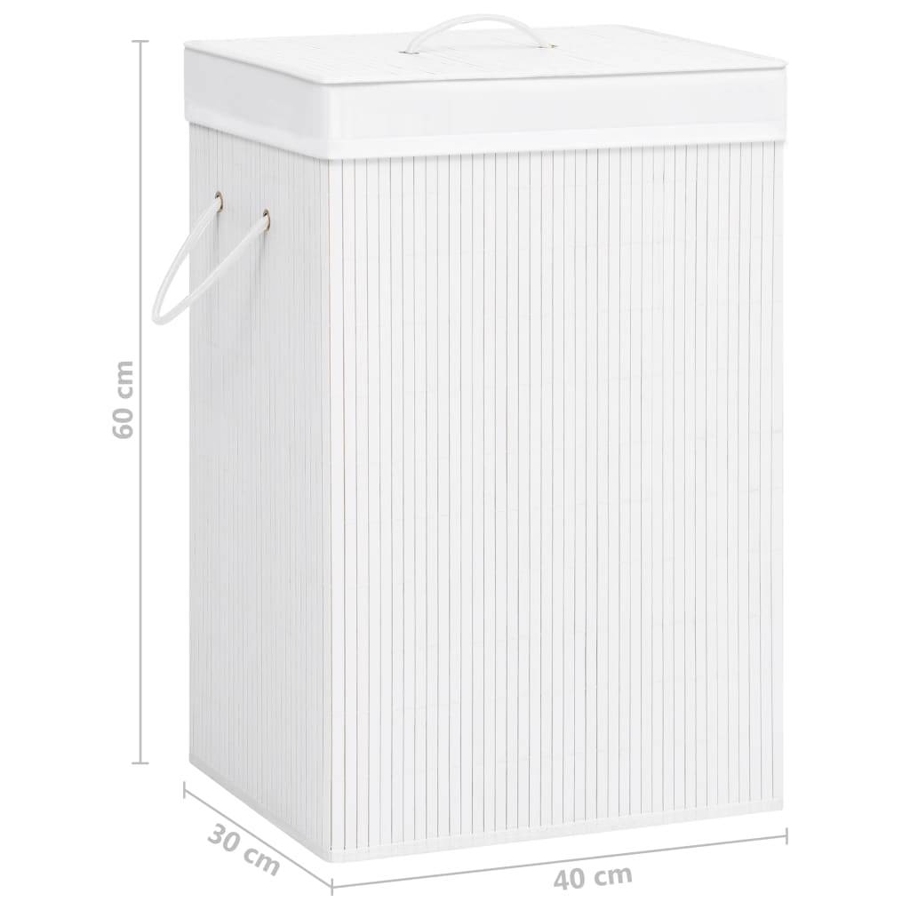 Bambus-Wäschekorb Weiß 72 L-4