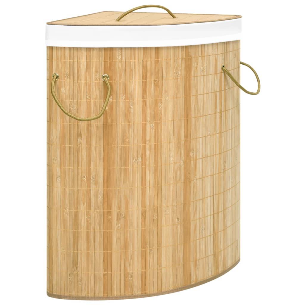 Eck-Wäschekorb Bambus 60 L-0