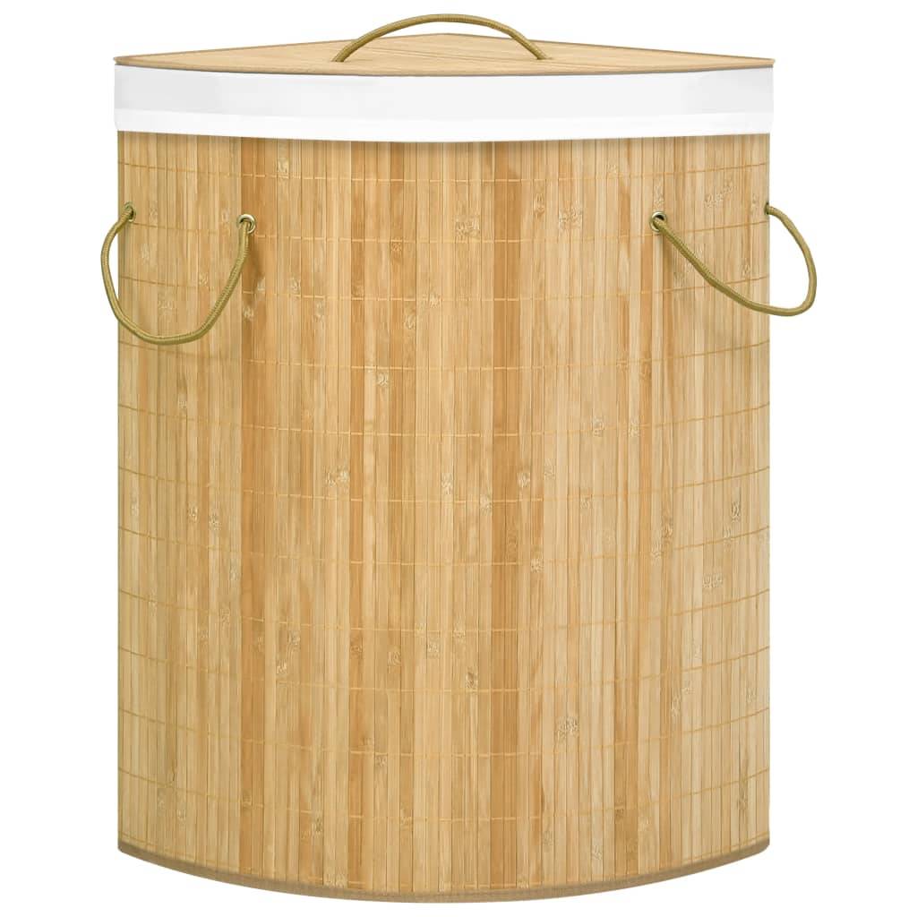 Eck-Wäschekorb Bambus 60 L-2