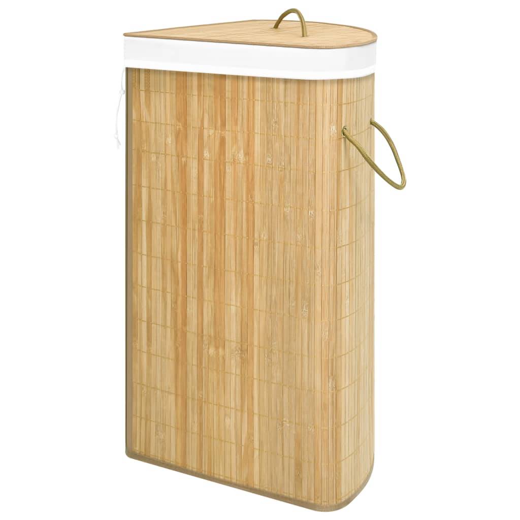 Eck-Wäschekorb Bambus 60 L-3