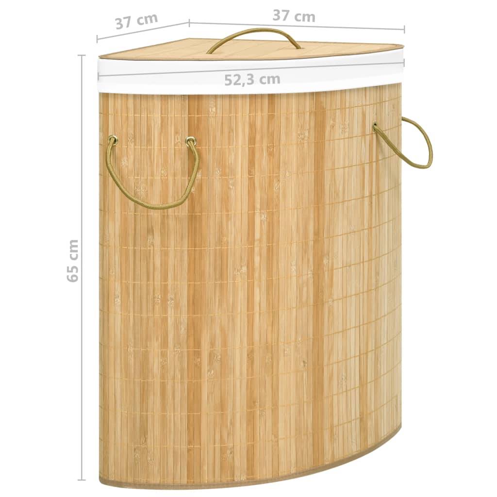 Eck-Wäschekorb Bambus 60 L-4