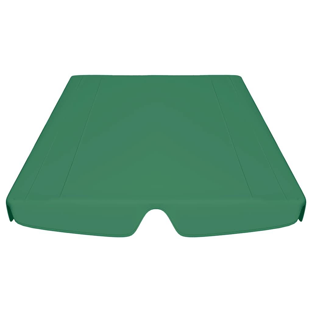 vidaXL Ersatzdach für Hollywoodschaukel Grün 188/168x145/110 cm-2