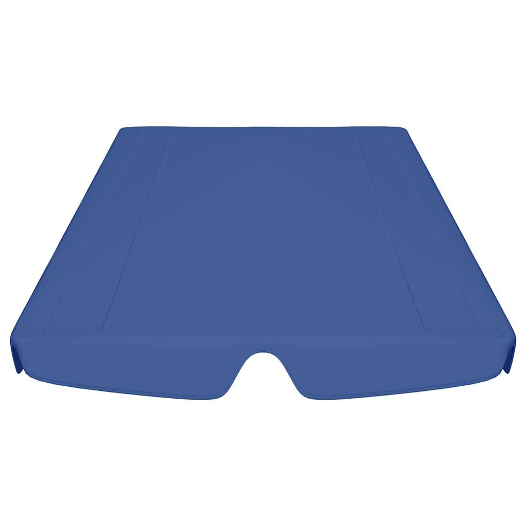 vidaXL Ersatzdach für Hollywoodschaukel Blau 188/168x145/110 cm-1