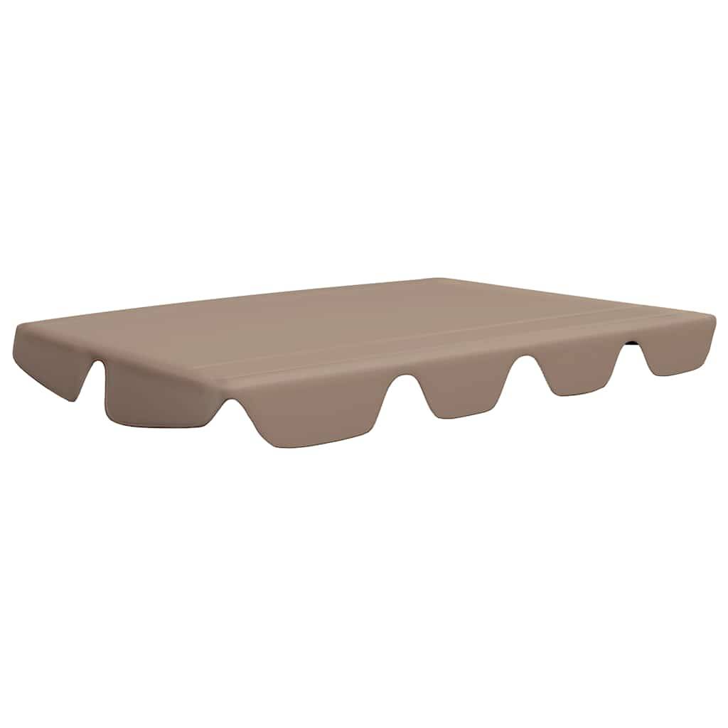 vidaXL Ersatzdach für Hollywoodschaukel Taupe 188/168x145/110 cm-0