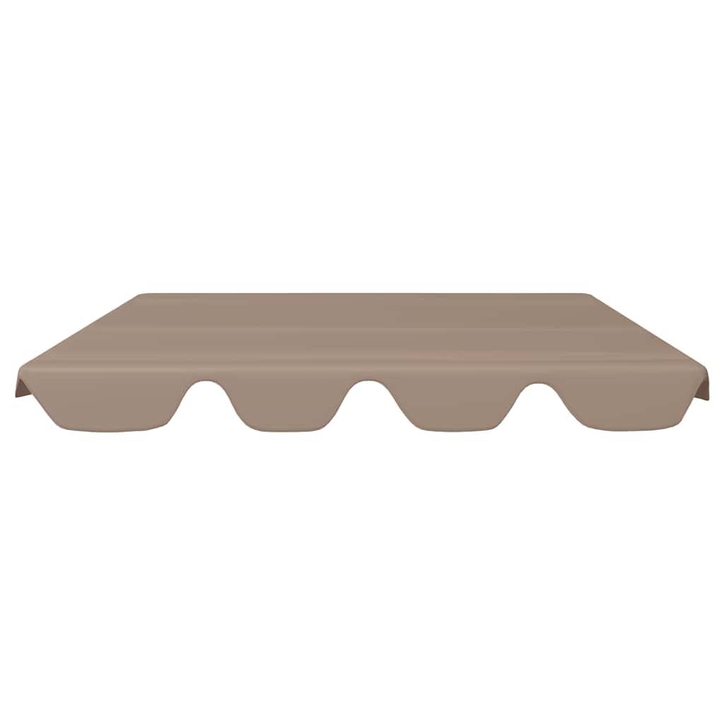 vidaXL Ersatzdach für Hollywoodschaukel Taupe 188/168x145/110 cm-1