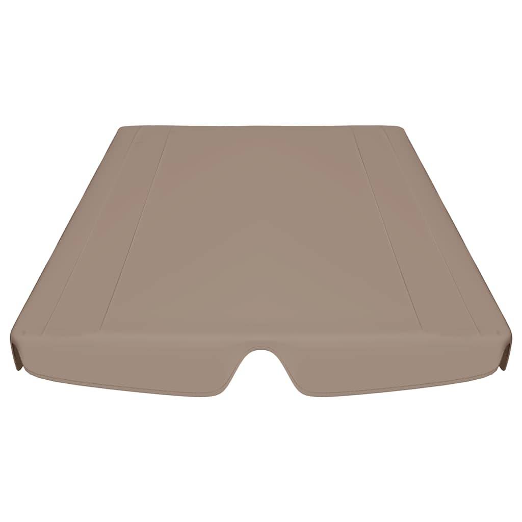 vidaXL Ersatzdach für Hollywoodschaukel Taupe 188/168x145/110 cm-2