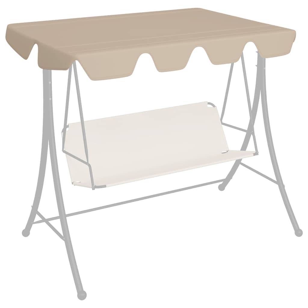 vidaXL Ersatzdach für Hollywoodschaukel Beige 150/130x105/70 cm-0
