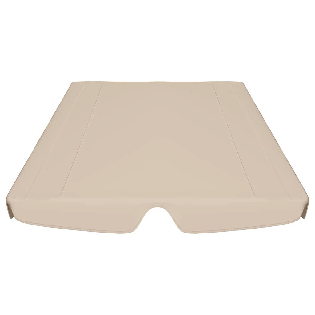 vidaXL Ersatzdach für Hollywoodschaukel Beige 150/130x105/70 cm-3