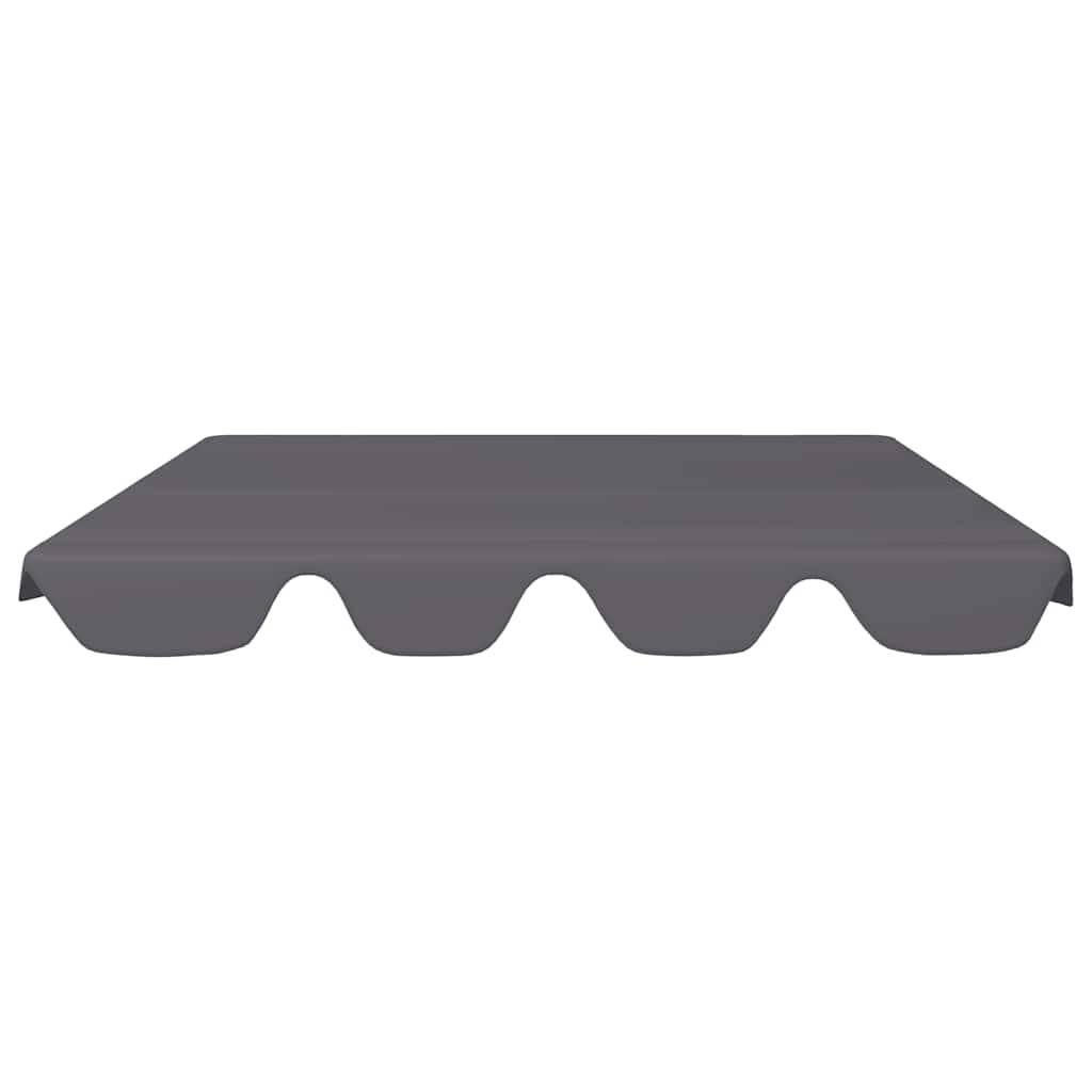 Ersatzdach für Hollywoodschaukel Anthrazit 150/130x70/105 cm-1