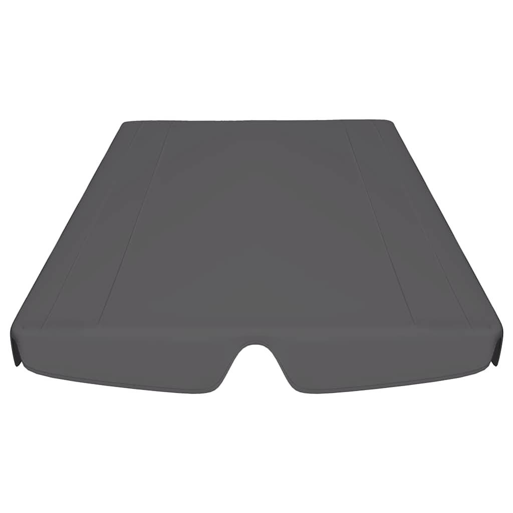 Ersatzdach für Hollywoodschaukel Anthrazit 150/130x70/105 cm-2