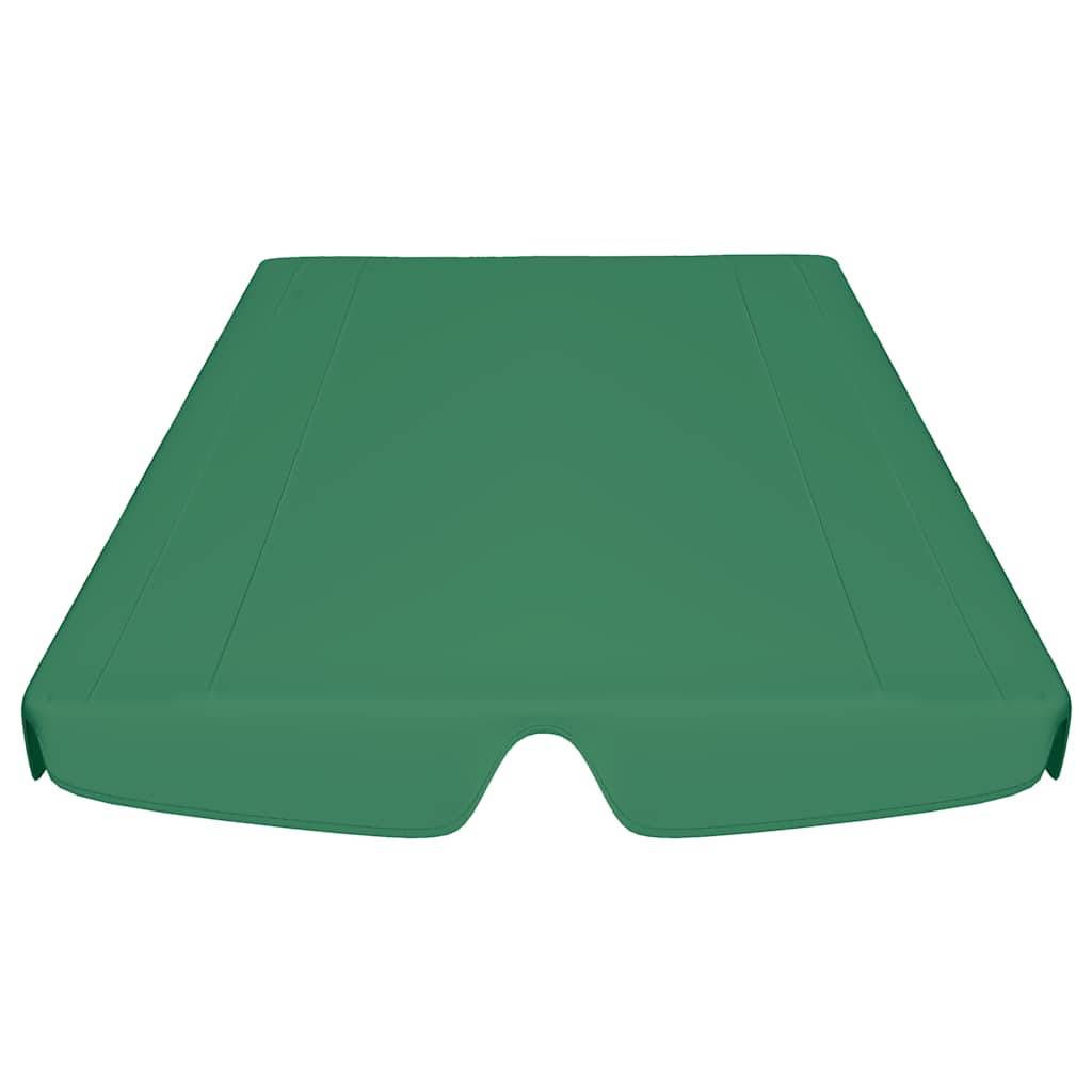 Ersatzdach für Hollywoodschaukel Grün 150/130x70/105 cm-3