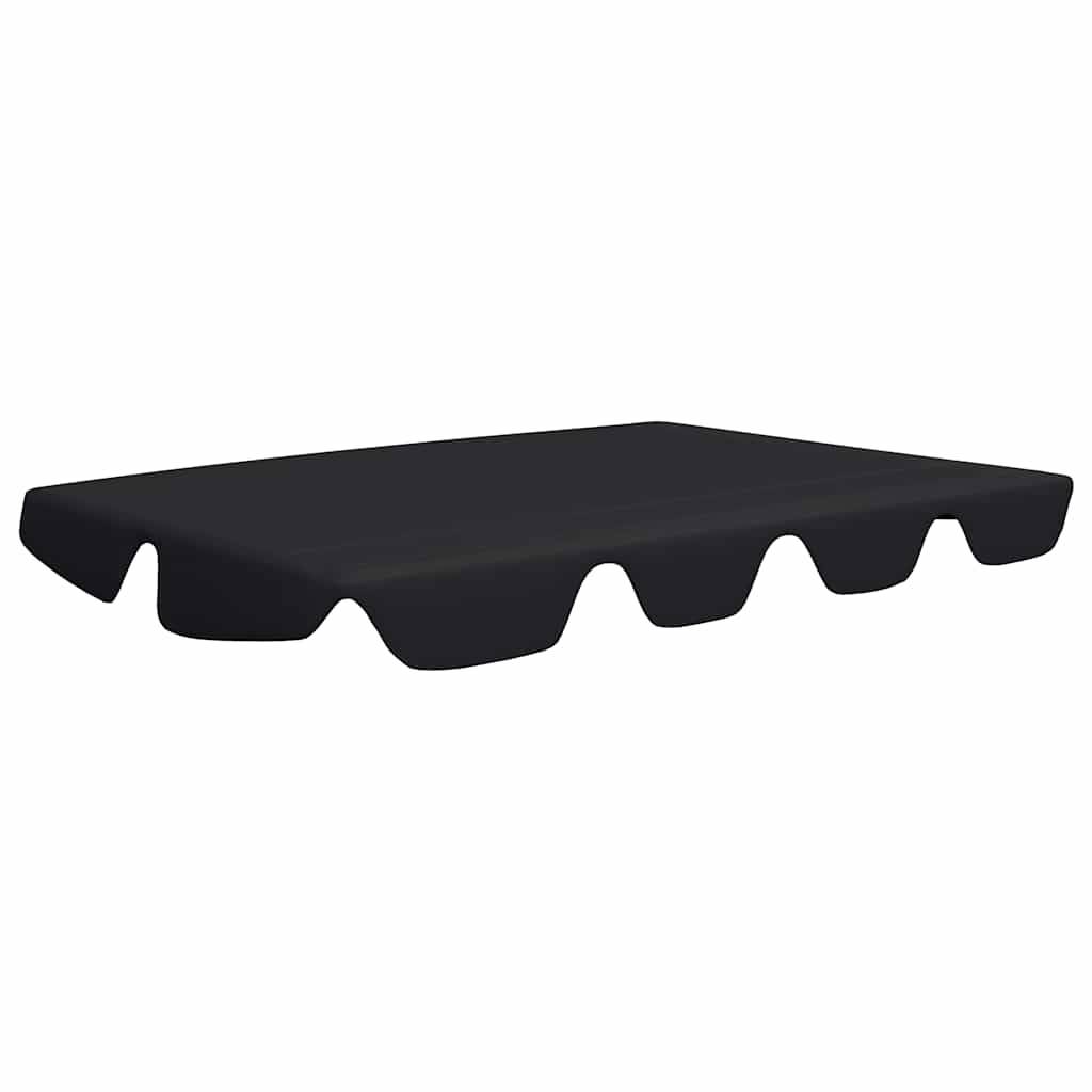 vidaXL Ersatzdach für Hollywoodschaukel Schwarz 150/130x105/70 cm-0