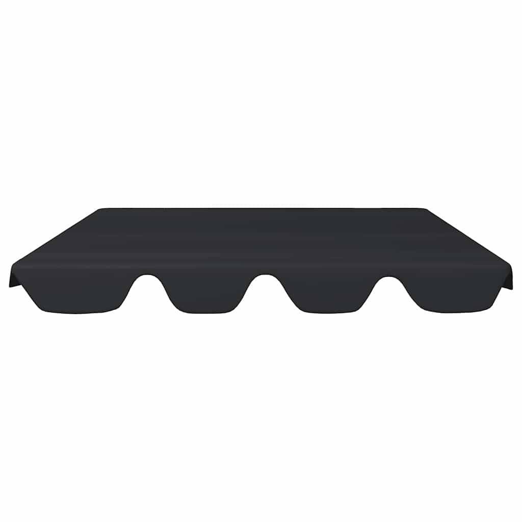 vidaXL Ersatzdach für Hollywoodschaukel Schwarz 150/130x105/70 cm-1
