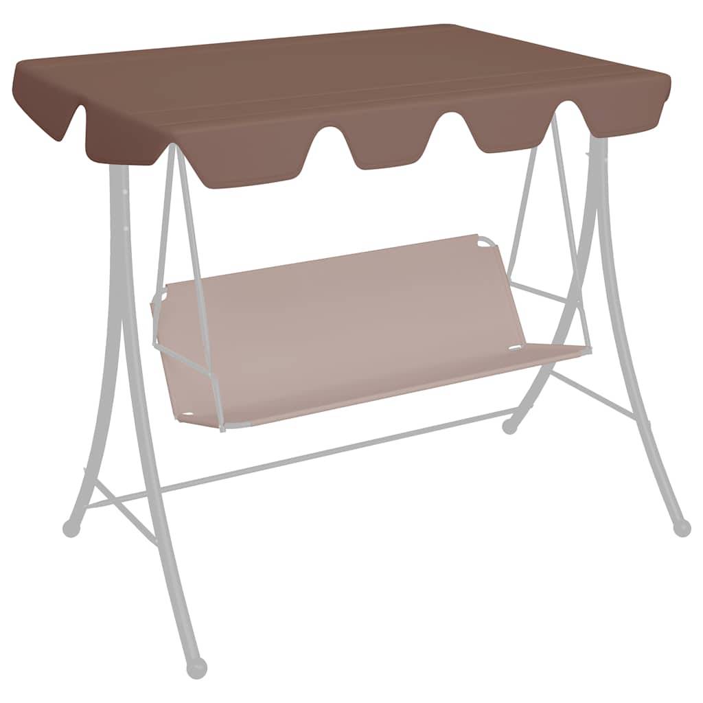 vidaXL Ersatzdach für Hollywoodschaukel Braun 150/130x105/70 cm-1