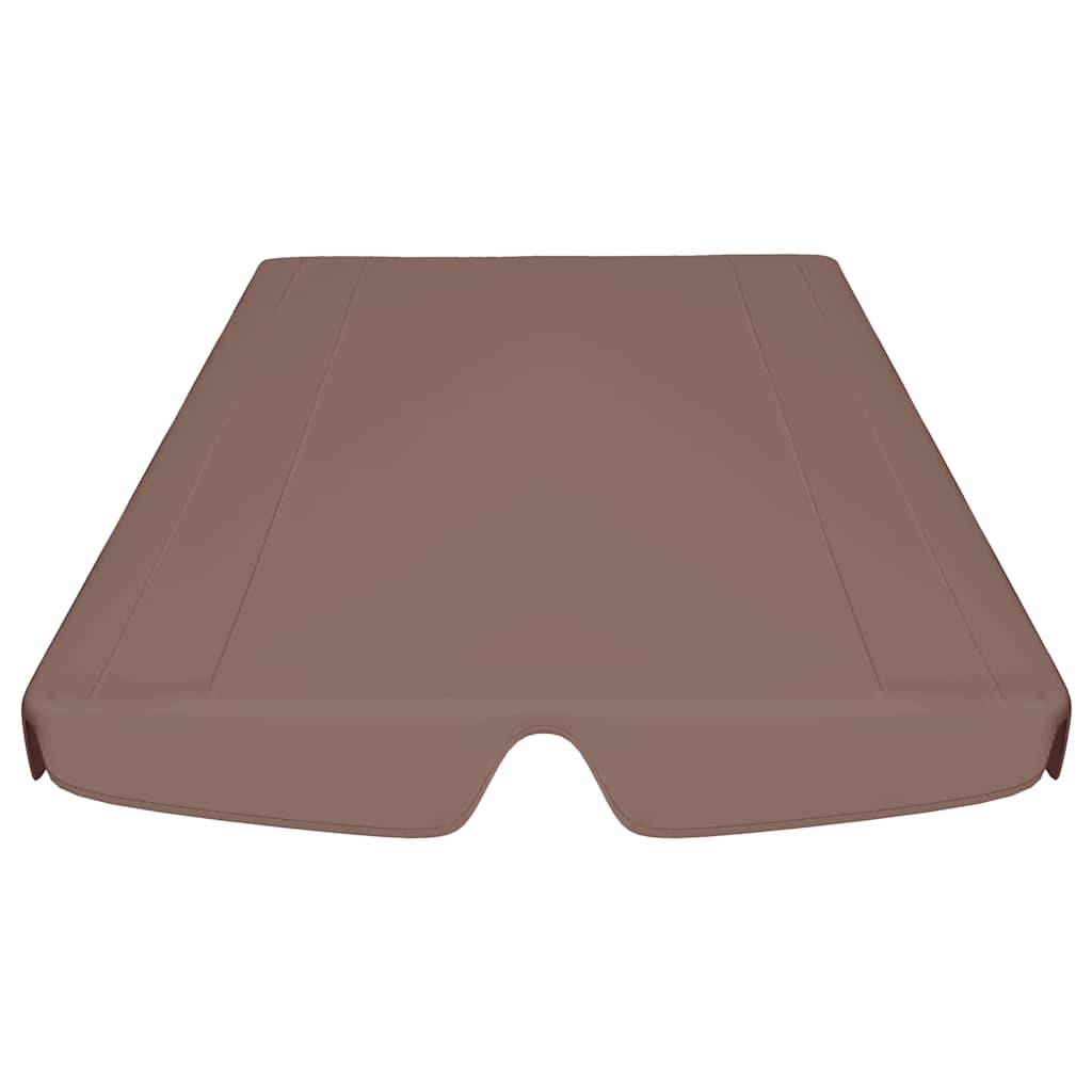 vidaXL Ersatzdach für Hollywoodschaukel Braun 150/130x105/70 cm-3