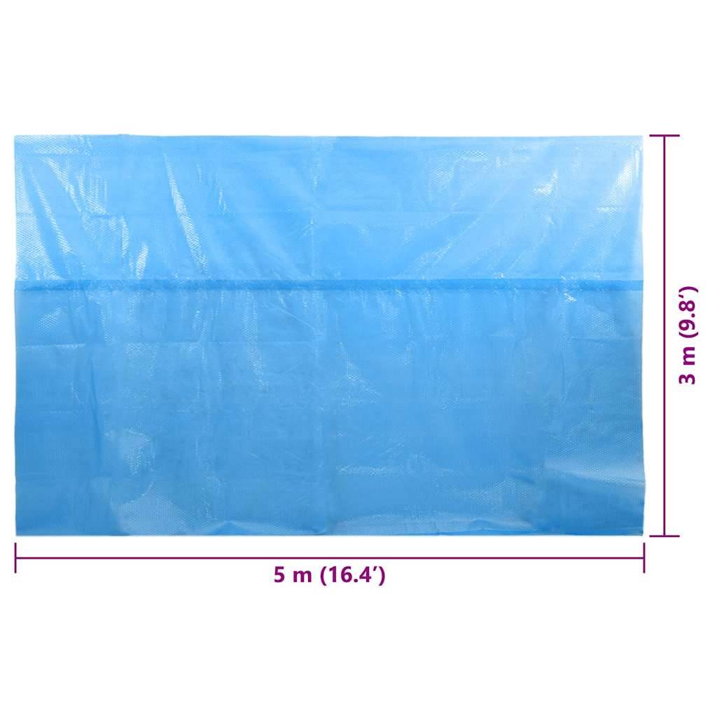 vidaXL Rechteckige Poolabdeckung 500x300 cm PE Blau-4