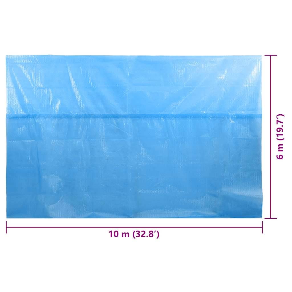 vidaXL Rechteckige Poolabdeckung 1000x600 cm PE Blau-4