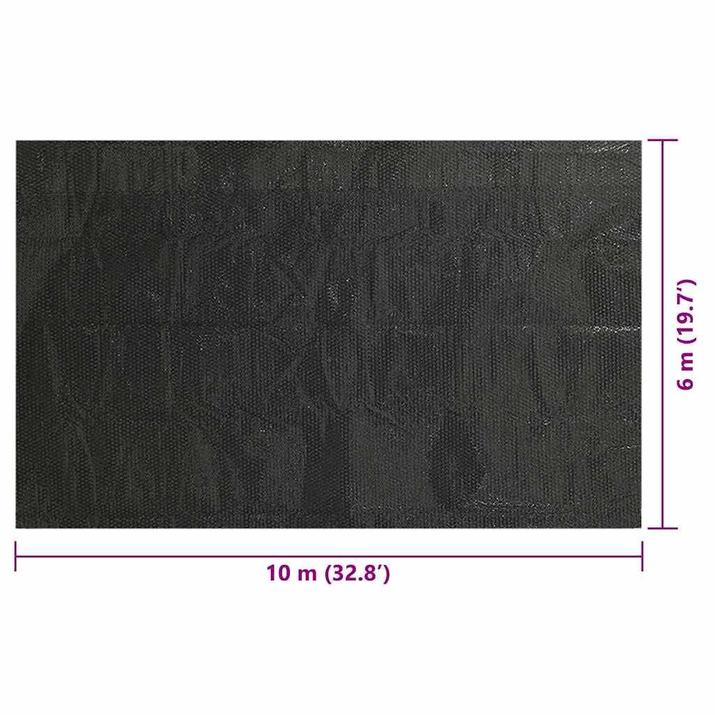 vidaXL Rechteckige Poolabdeckung 1000x600 cm PE Schwarz-4