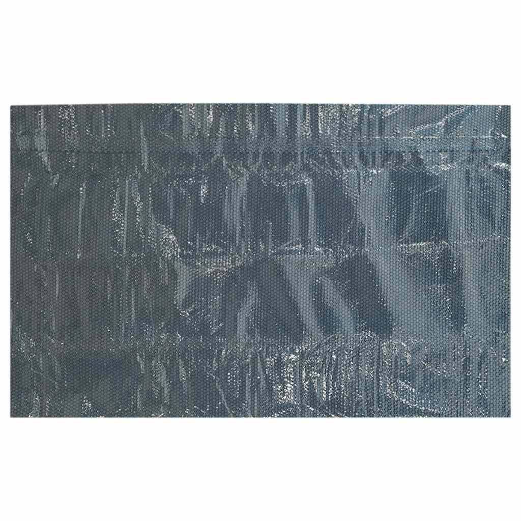 Treibende Pool-Solarplane PE 600x400 cm Schwarz und Blau-1