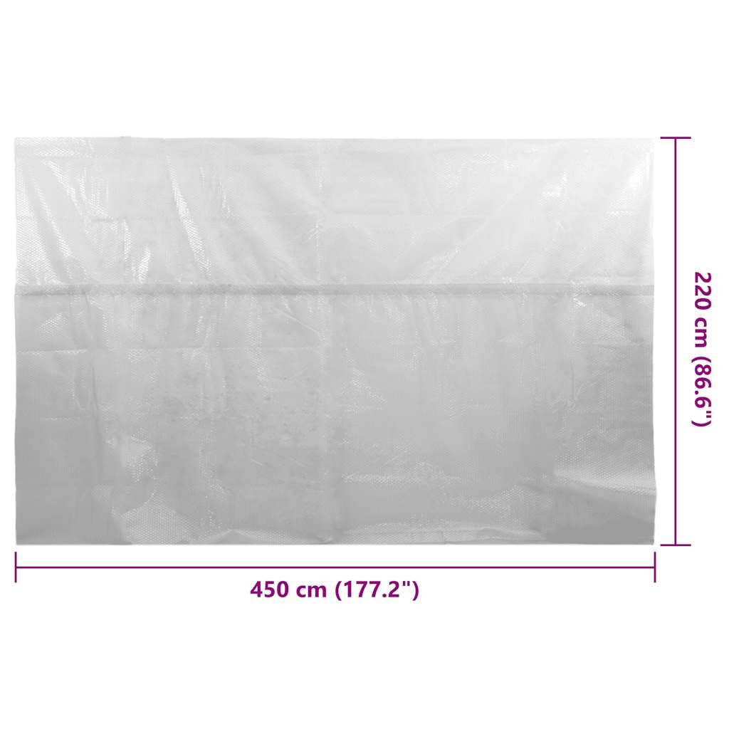 vidaXL Treibende Pool-Solarplane PE 450x220 cm Grau-4