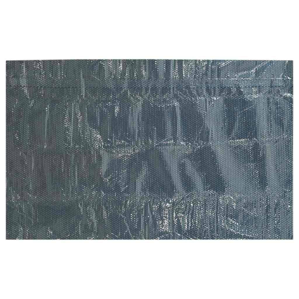 Treibende Pool-Solarplane PE 1000x500 cm Schwarz und Blau-3