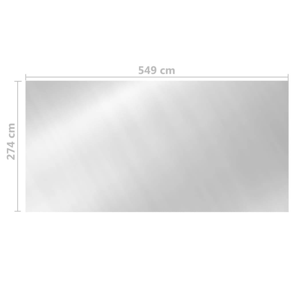 vidaXL Poolabdeckung Silbern 549x274 cm PE-2