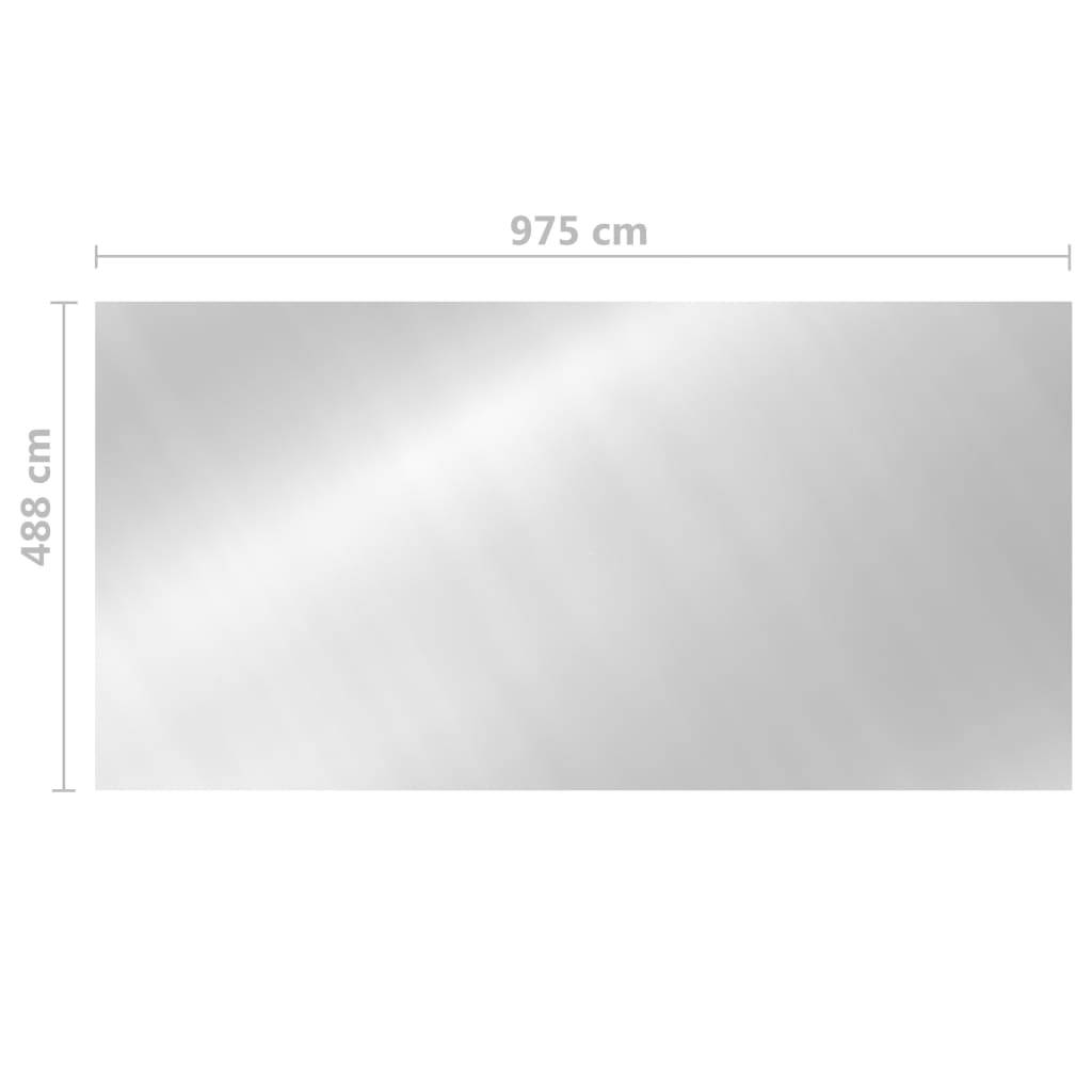vidaXL Poolabdeckung Silbern 975x488 cm PE-4