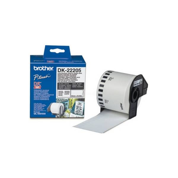 brother DK-22205 Endlos-Etiketten Papier, 62 mm x 30,48 m