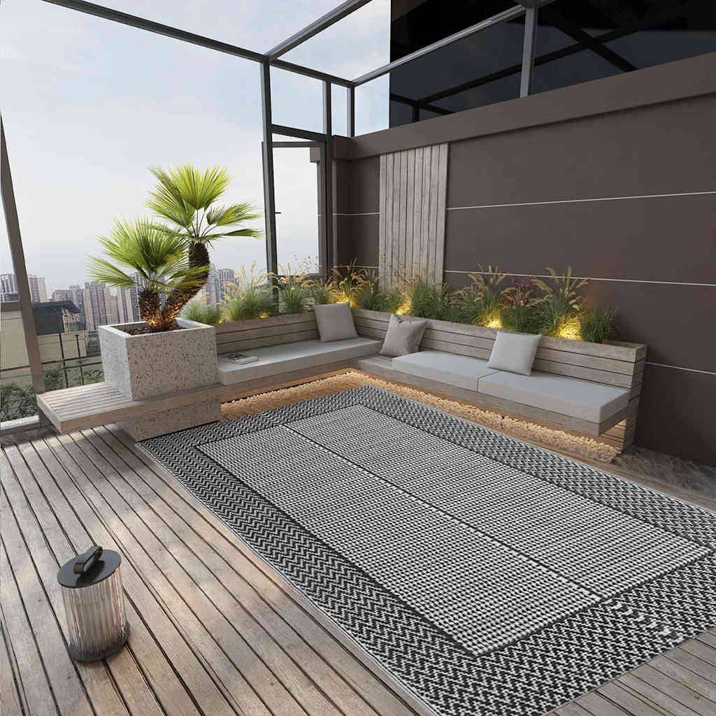 vidaXL Outdoor-Teppich ARAKIL Grau 190x290 cm PP-1