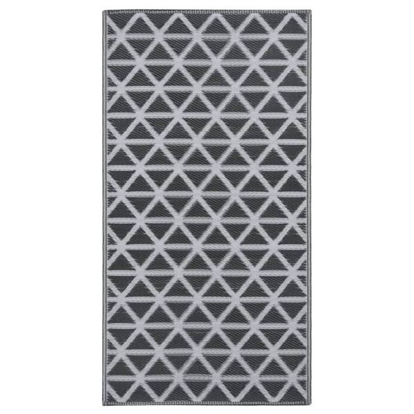 vidaXL Outdoor-Teppich ARAKIL Schwarz 190x290 cm PP