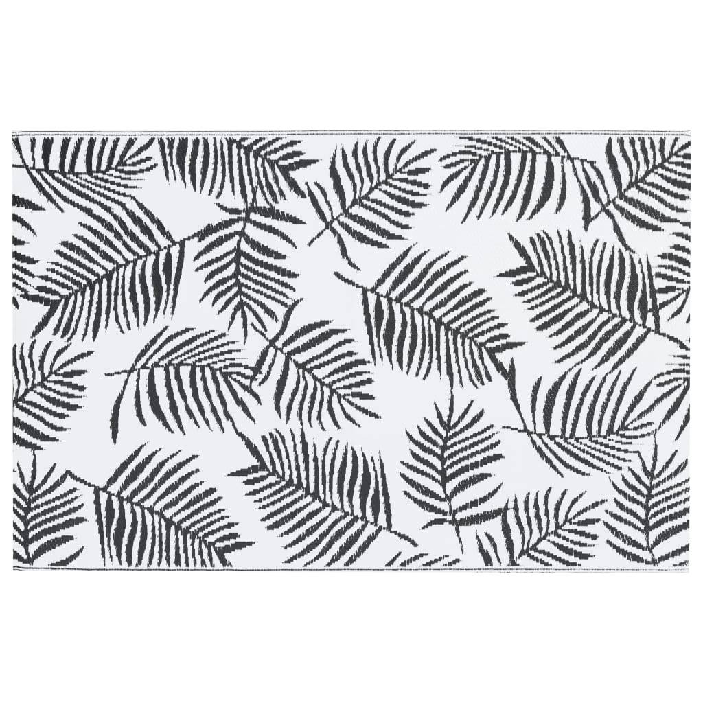 vidaXL Outdoor-Teppich ARAKIL Weiß und Schwarz 160x230 cm PP-2