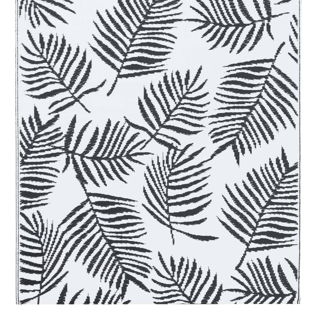 vidaXL Outdoor-Teppich ARAKIL Weiß und Schwarz 160x230 cm PP-3