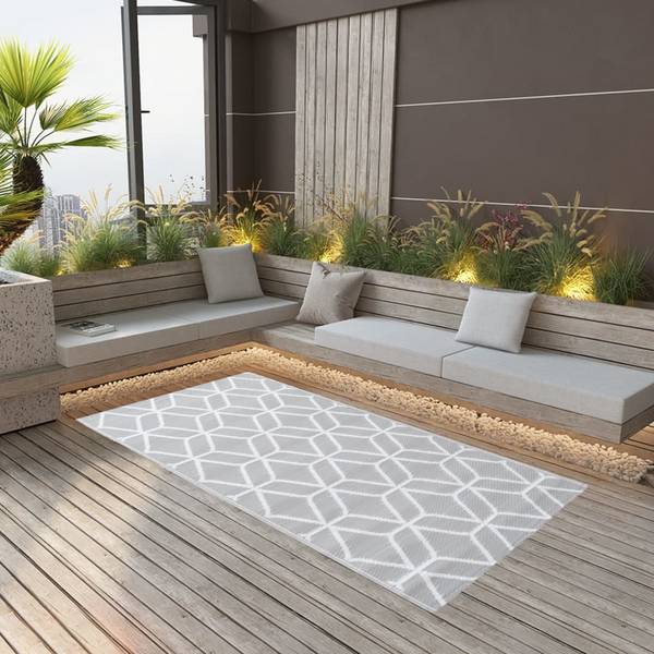 vidaXL Outdoor-Teppich ARAKIL Grau 160x230 cm PP