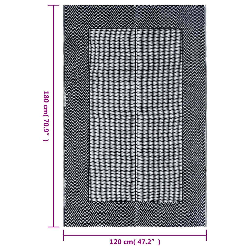 vidaXL Outdoor-Teppich ARAKIL Grau 120x180 cm PP-4