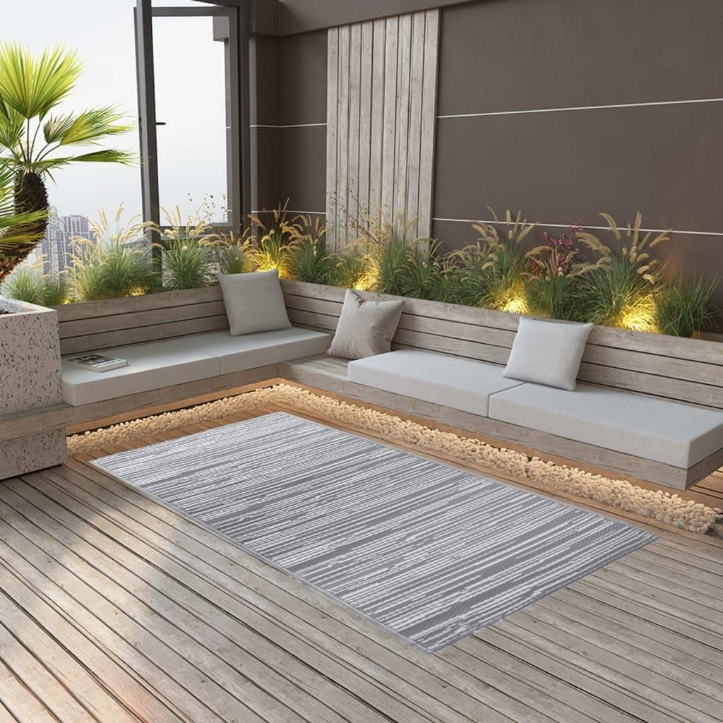 vidaXL Outdoor-Teppich ARAKIL Grau 190x290 cm PP-0