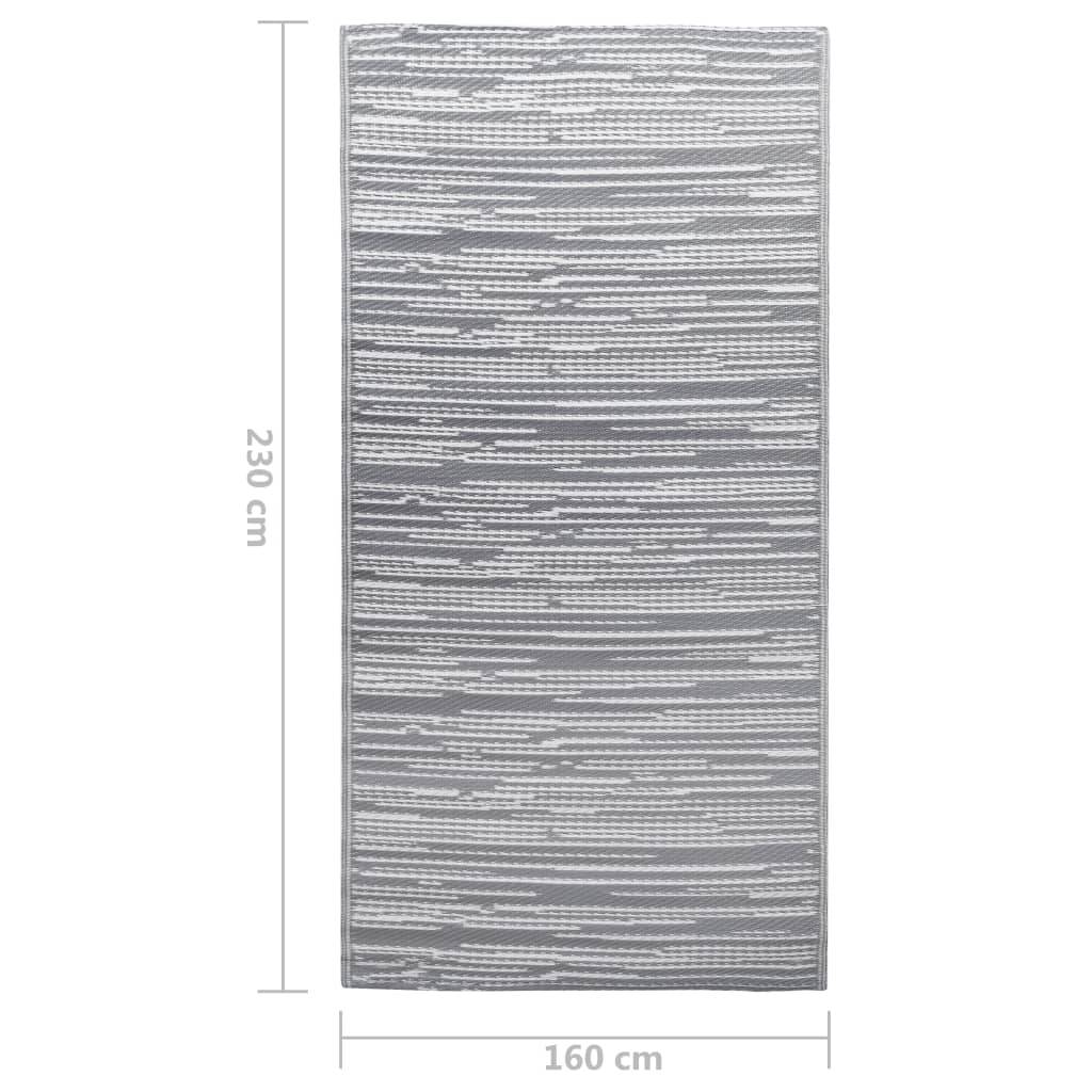 vidaXL Outdoor-Teppich ARAKIL Grau 160x230 cm PP-4