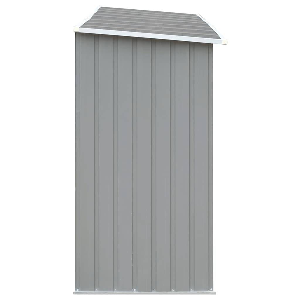 vidaXL Brennholzlager aus verzinktem Stahl 330x84x152 cm Grau-3