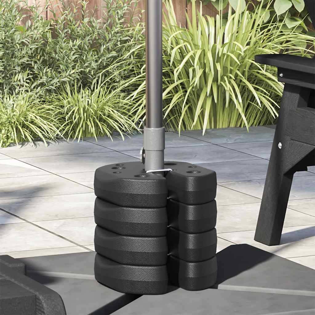 Pavillon-Gewichtsplatten 4 Stk. Schwarz 220 x 30 mm Beton-0