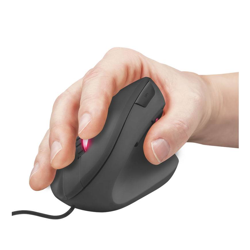 Trust Gaming GXT 144 Rexx Vertikale Gaming-Maus - Schwarz 22991-4