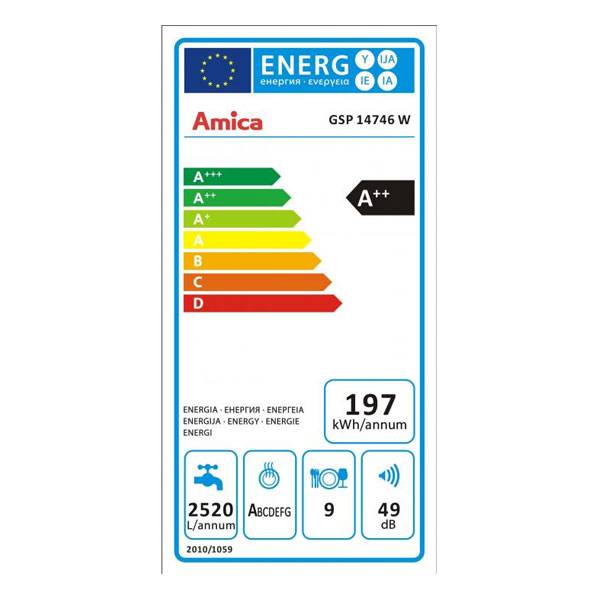 AMICA GSP 14746 W Geschirrspüler weiß 45 cm-1