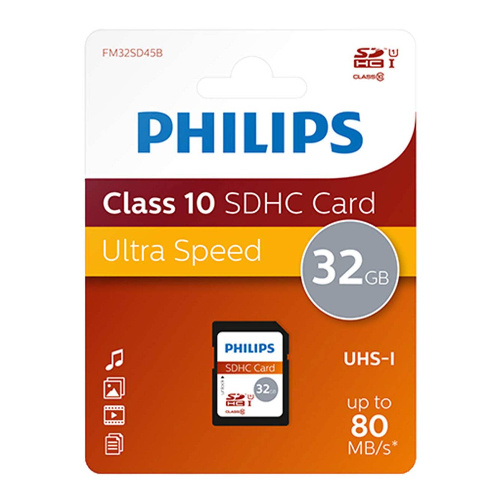 Philips FM32SD45B/00 SDHC-Karte 32 GB Class 10-0