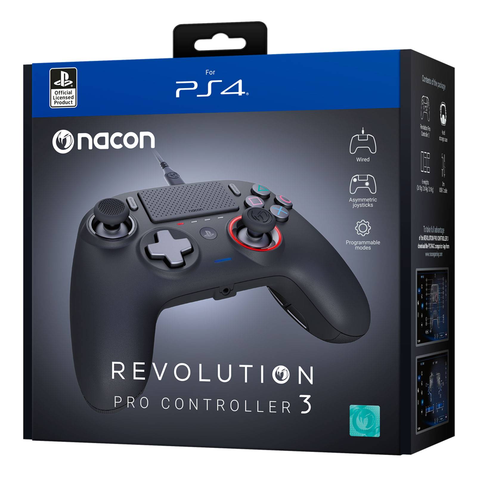 Nacon NA383508 PS4 Revolution Pro Controller 3, kabelgebunden, USB, schwarz-2