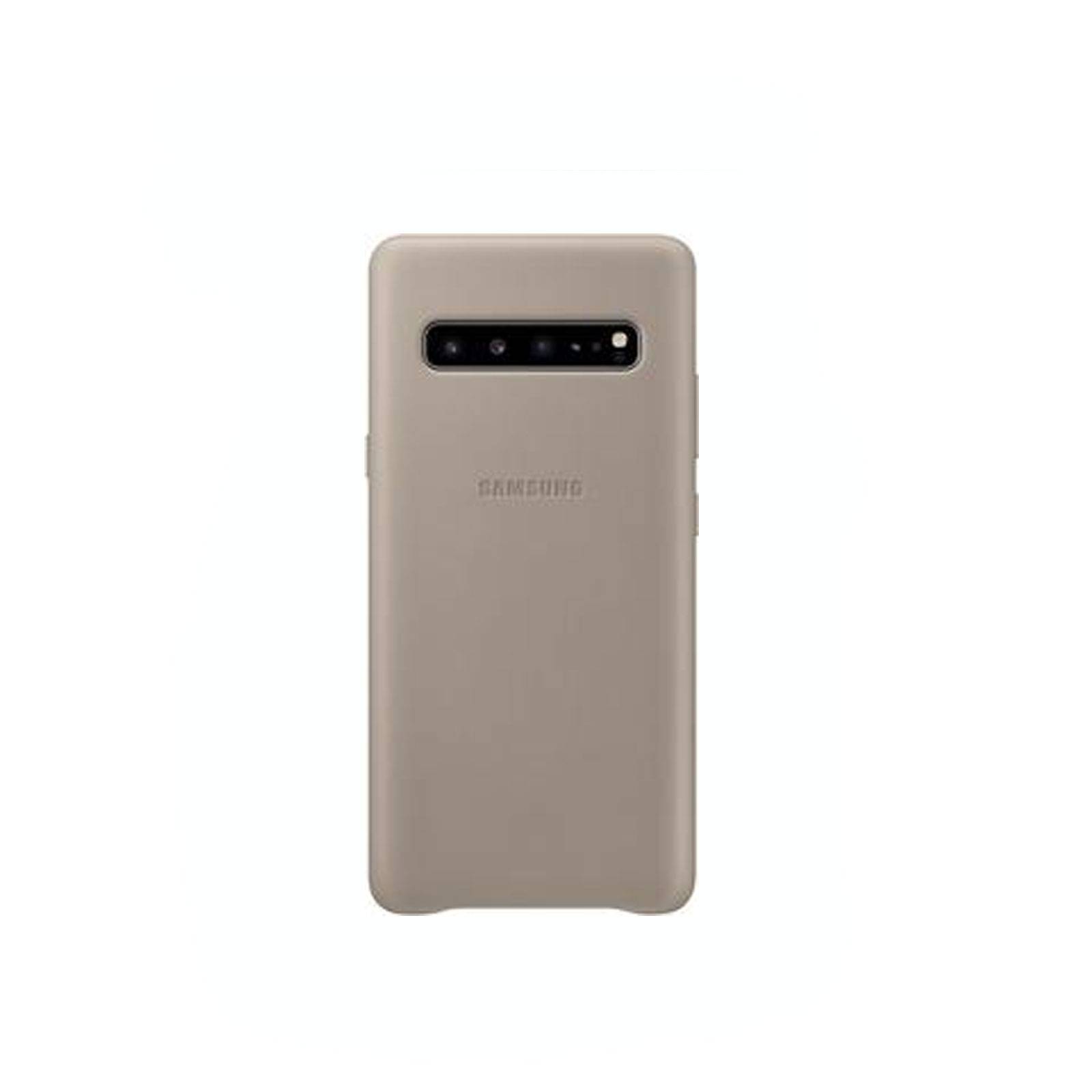 Samsung EF-VG977 Leder Cover für Galaxy S10 grau-1