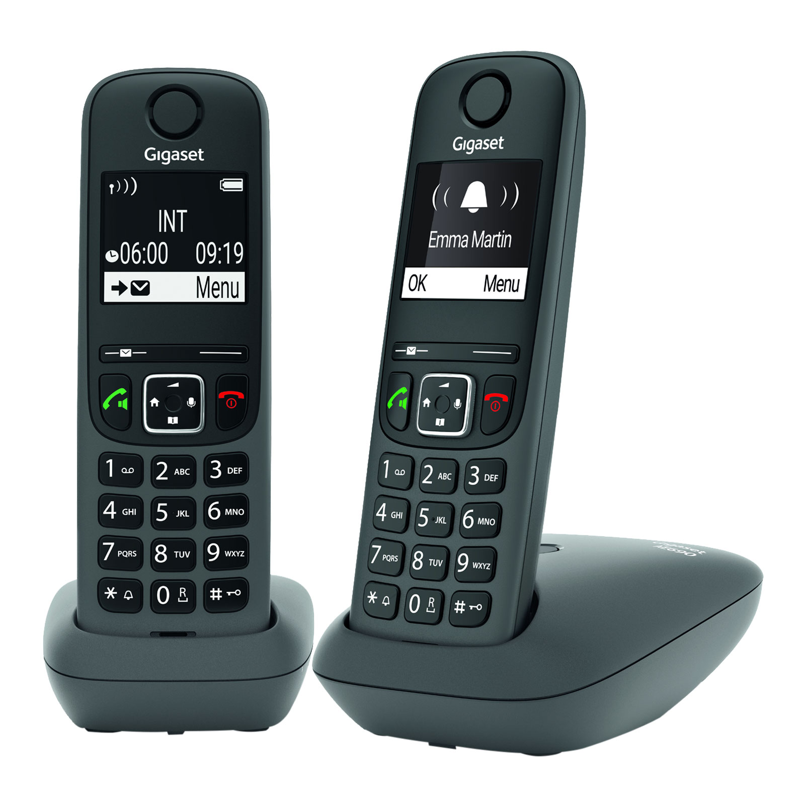 Gigaset AE690 Duo Schnurlostelefon ohne Anrufbeantworter anthrazit-0