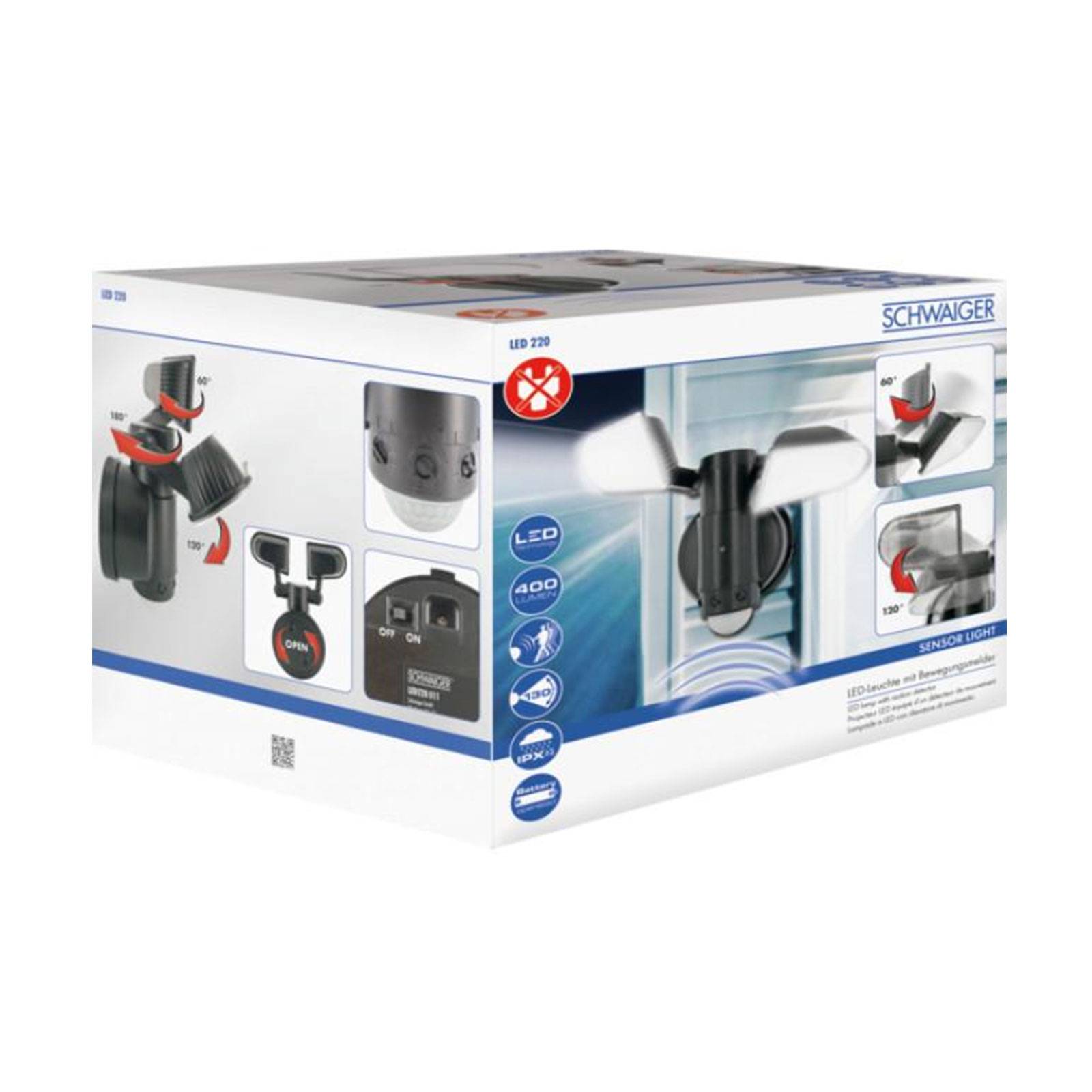 Schweiger LED-Lampe mit PIR-Sensor-1