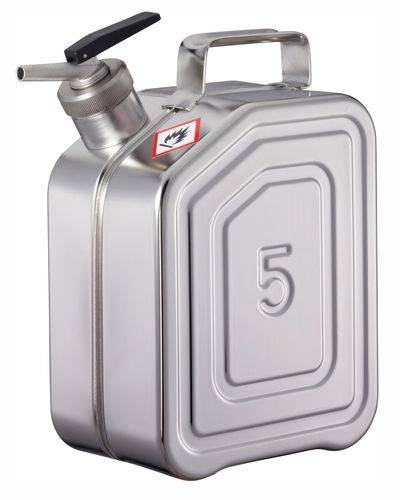 Edelstahlkanister mit Feindosierhahn, 5 Liter Volumen-0