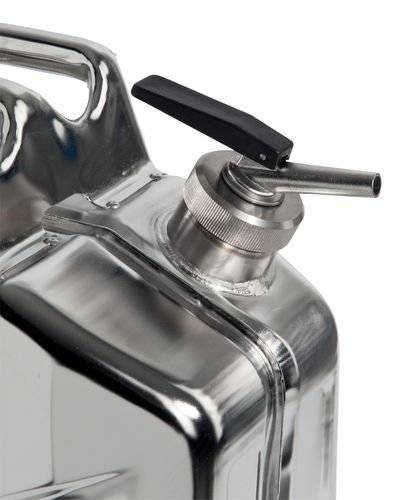 Edelstahlkanister mit Feindosierhahn, 5 Liter Volumen-1