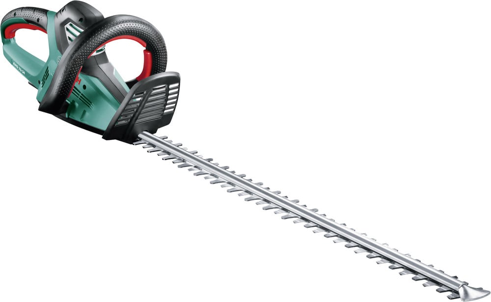 Bosch AHS 7034 ElektroHeckenschere + Gartenhandschuhe + Pflegespray